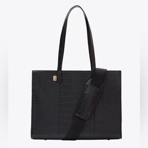 BEIS NWT The Work Tote in Black Croc